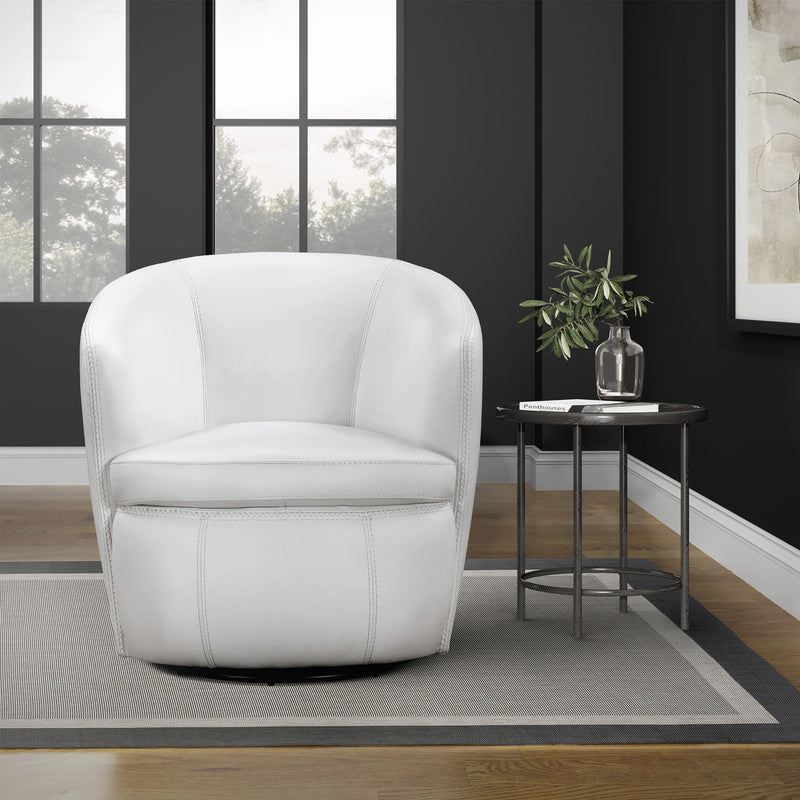 Parker Living Barolo 100% Italian Leather Swivel Club Chair Two Pack