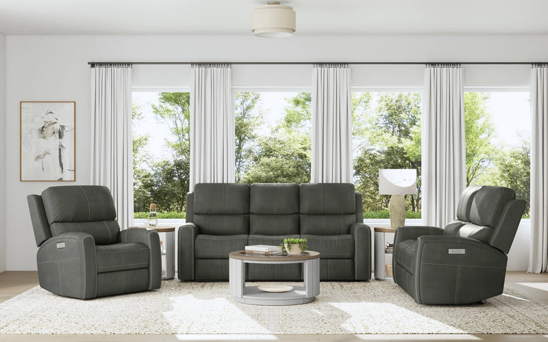 Linden Power Reclining Sofa with Power Headrests & Lumbar - 5000005548