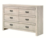 Crown Mark Furniture Valor 6 Drawer Dresser in Gray image