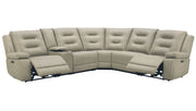 Parker Living Caldwell Fog 6 Piece Modular Power Reclining Sectional with Power Adjustable Headrests