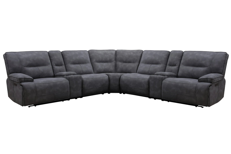 Parker Living Gladiator 7 Piece Modular Power Zero Gravity Reclining Sectional with Power Adjustable Headrests