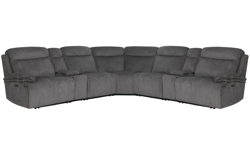 Parker Living Alpine - Airy Midnight 7 Piece Zero Gravity Power Reclining Sectional with Power Adjustable Headrests