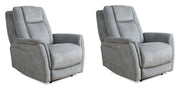 Parker Living Linus - Hudson Grey Zero Gravity Power Recliner Two Pack