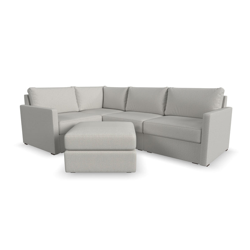Flex 4-Seat Sectional with Narrow Arm and Ottoman