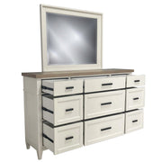 Parker House Americana Modern Bedroom Queen Platform Bed 2 Nightstands and Dresser with Mirror