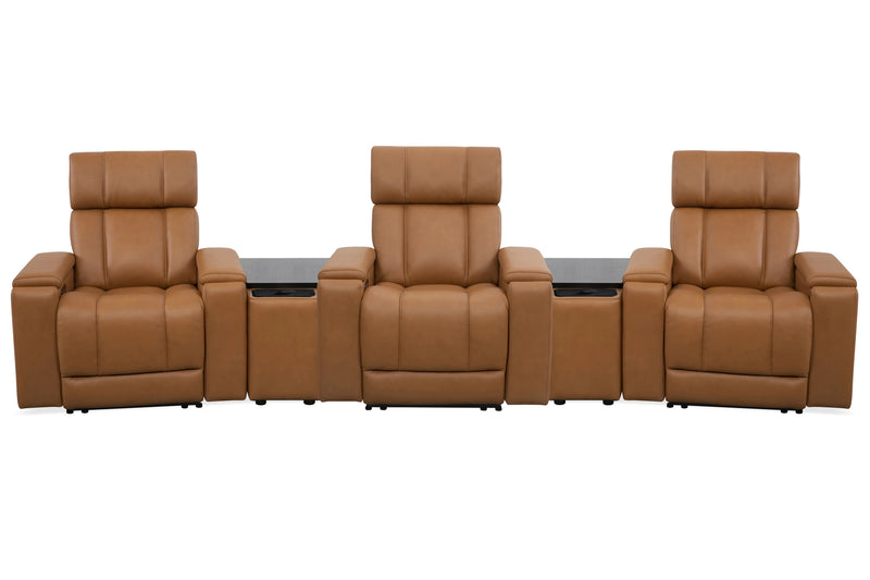 Parker Living Phoenix Zero Gravity Power 3 Seat Home Theater Seating with 2 Wedges and Immersive Audio