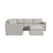 Flex 4-Seat Sectional with Narrow Arm and Ottoman