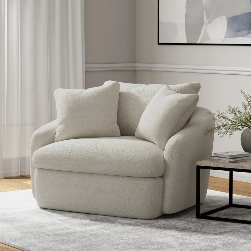 Parker Living Boomer Large Swivel Chair with 2 Toss Pillows Two Pack