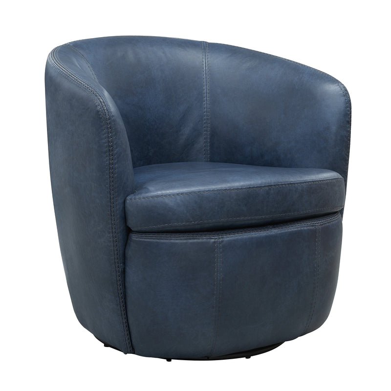 Parker Living Barolo 100% Italian Leather Swivel Club Chair Two Pack
