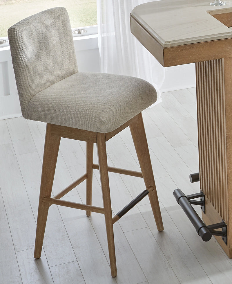 Parker House Escape - Dining 78 Inch Bar with 2 Upholstered Swivel Barstools