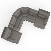 Parker Living Spartacus 6 Piece Modular Power Reclining Sectional with Power Adjustable Headrests