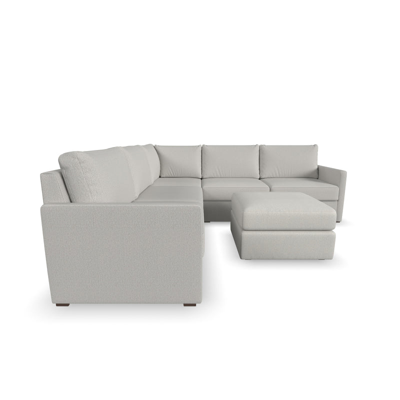 Flex 5-Seat Sectional with Narrow Arm and Ottoman