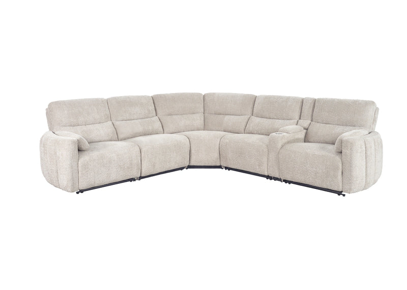 Parker Living Modesto 6 Piece Modular Power Reclining Sectional with Power Adjustable Headrests
