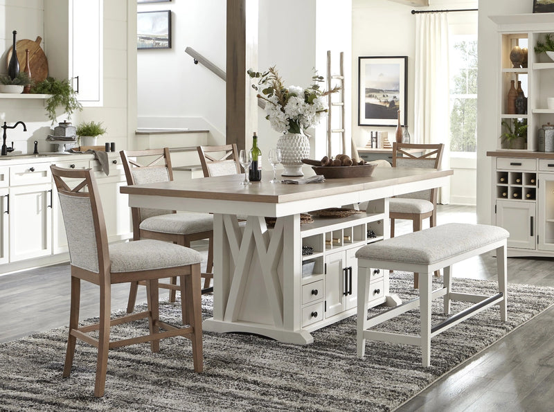 Parker House Americana Modern Dining Upholstered Counter Chair Two Pack