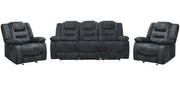 Parker Living Bolton - Misty Storm Manual Reclining Sofa and Two Recliners