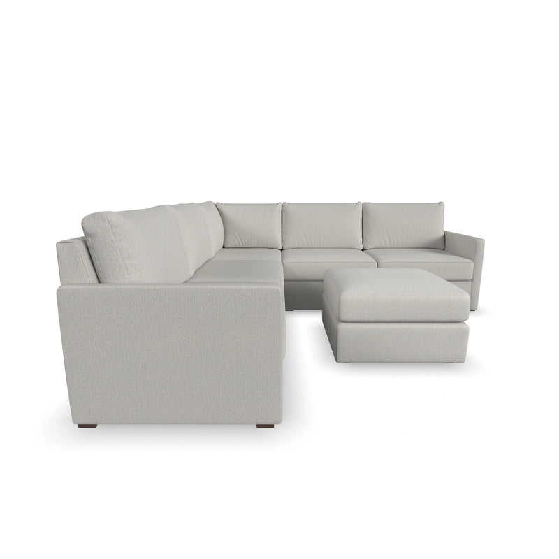 Flex 5-Seat Sectional with Narrow Arm and Ottoman