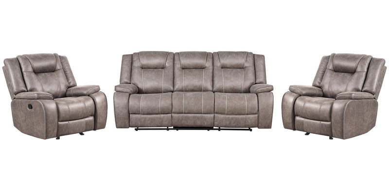 Parker Living Blake - Desert Taupe Manual Glider Reclining Sofa and Two Recliners