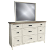Parker House Americana Modern Bedroom Queen Shelter Bed 2 Nightstands Dresser with Mirror and Chest