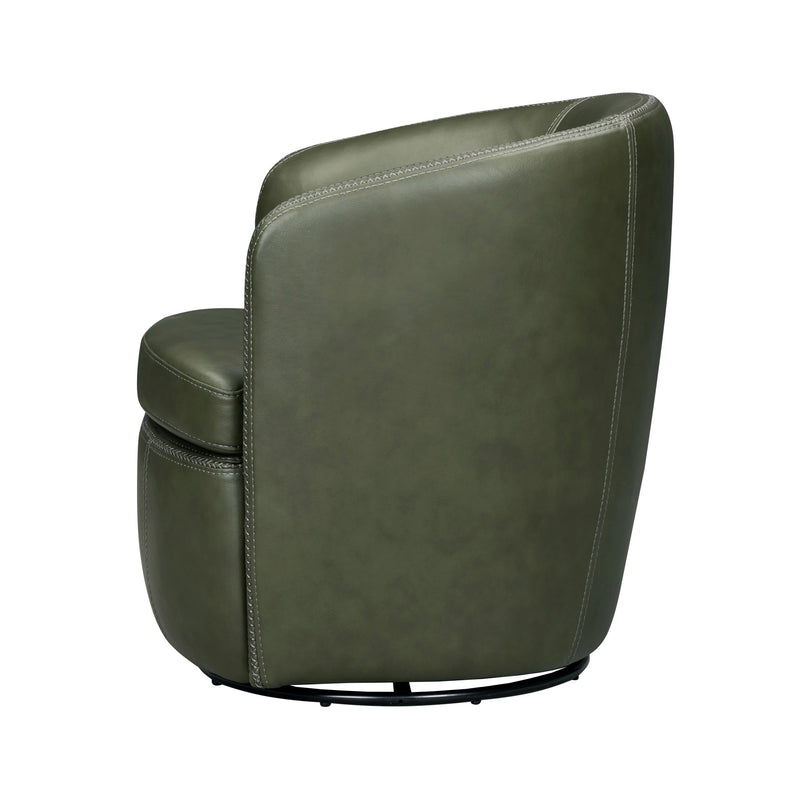 Parker Living Barolo 100% Italian Leather Swivel Club Chair Two Pack