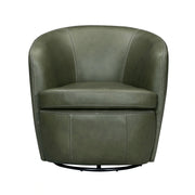 Parker Living Barolo 100% Italian Leather Swivel Club Chair Two Pack