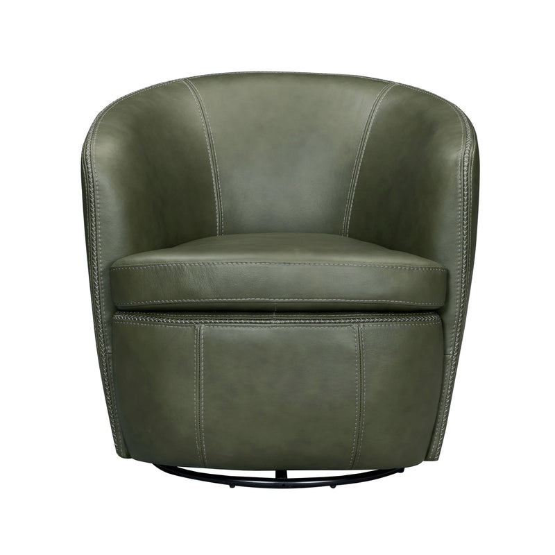 Parker Living Barolo 100% Italian Leather Swivel Club Chair Two Pack