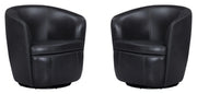 Parker Living Barolo 100% Italian Leather Swivel Club Chair Two Pack