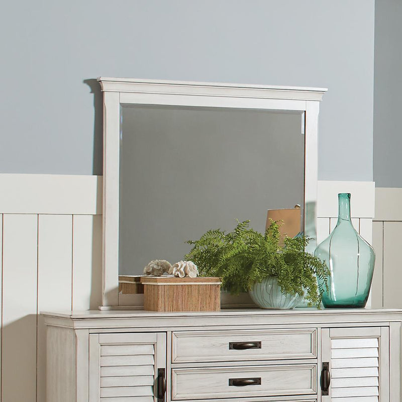 antique white dresser with mirror Franco Rectangular Dresser Mirror Antique White — Garza Furniture (Corpus Christi, TX)
