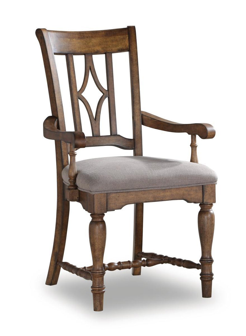 Flexsteel Wynwood Plymouth Upholstered Arm Chair (Set of 2) in Brown