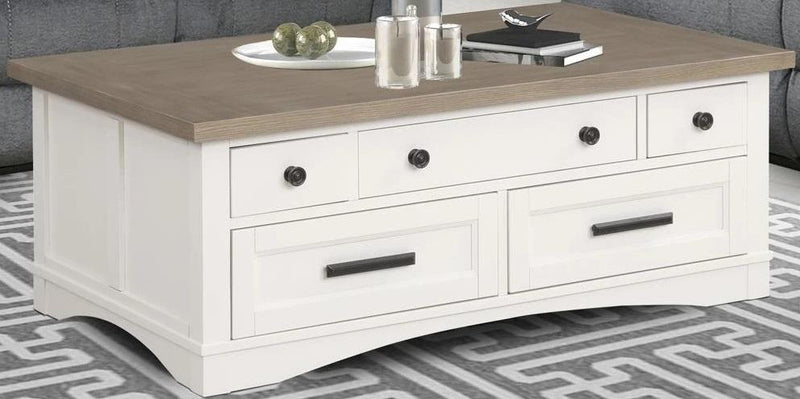 Parker House Americana Modern Cocktail Table with Lift Top in Cotton