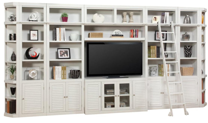 Parker House Boca 9-Piece Library Wall  in Cottage White