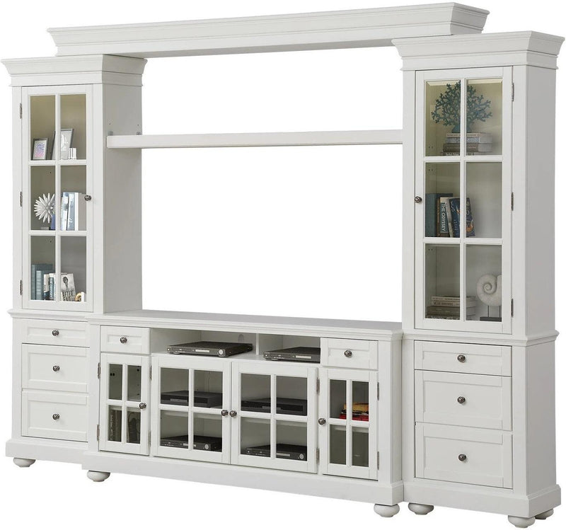 Parker House Cape Cod 4 Piece 63 in. TV Console in Vintage White