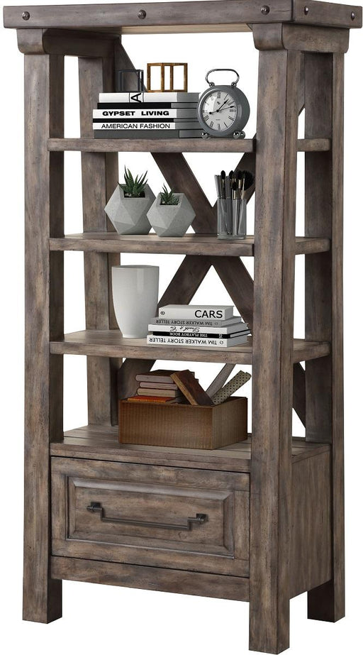 Parker House Lodge Bookcase in Siltstone