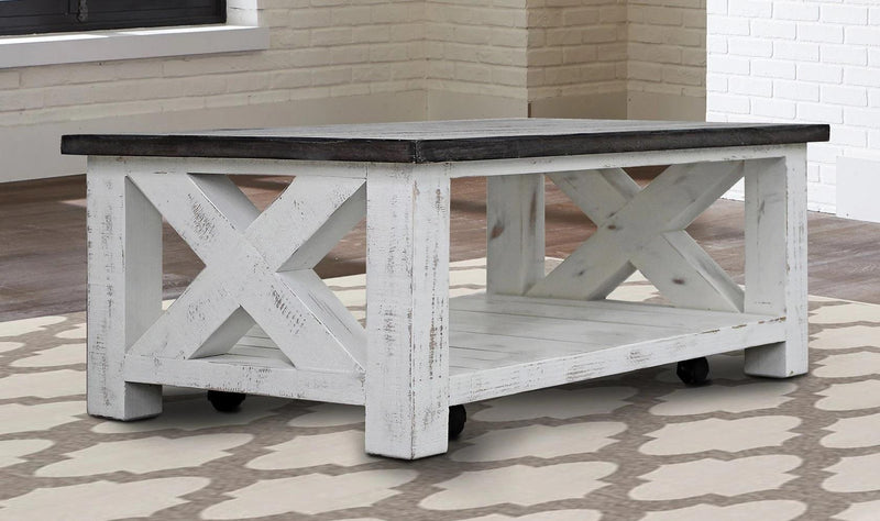 Parker House Mesa Cocktail Table in Antique White