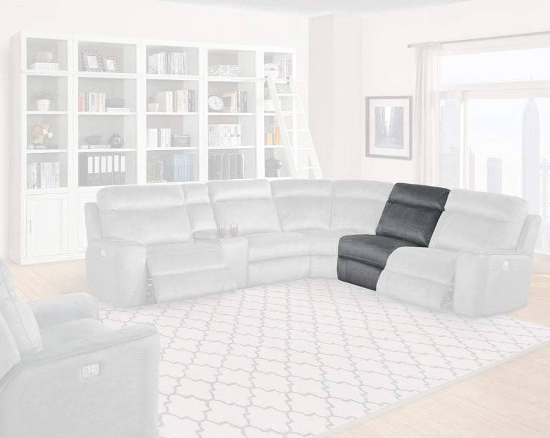Parker House Parthenon Armless Recliner in Titanium