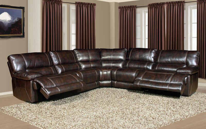 Parker House Pegasus 5pc Power Recliner Sectional in Nutmeg
