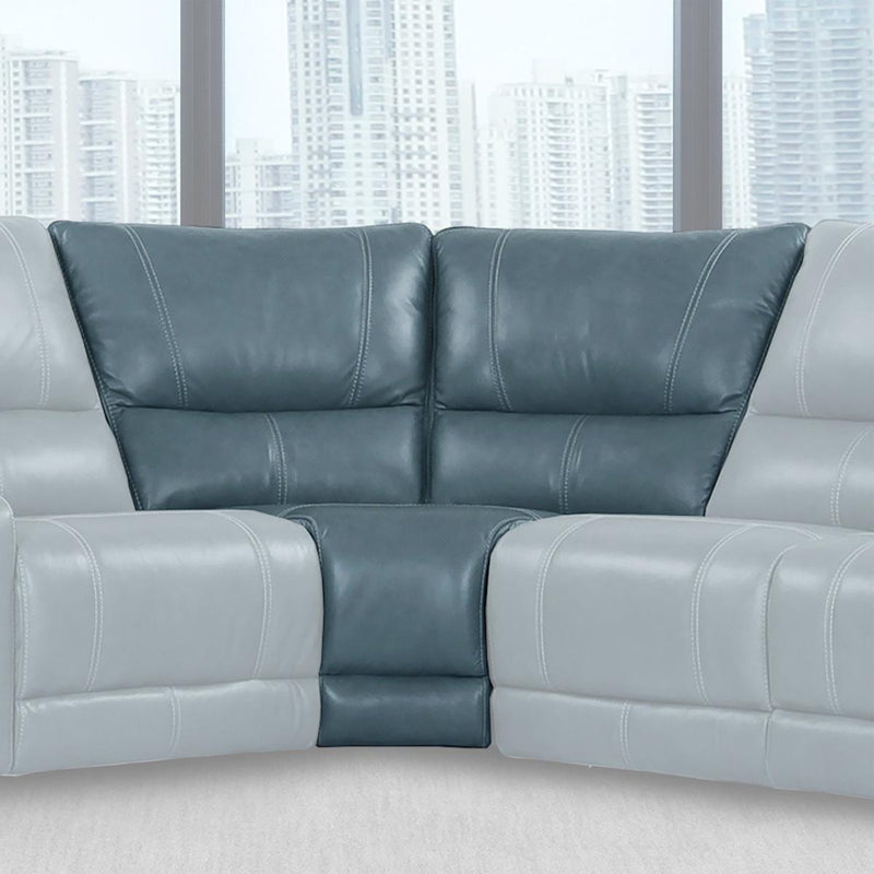 Parker House Whitman Cordless Corner Wedge in Verona Azure