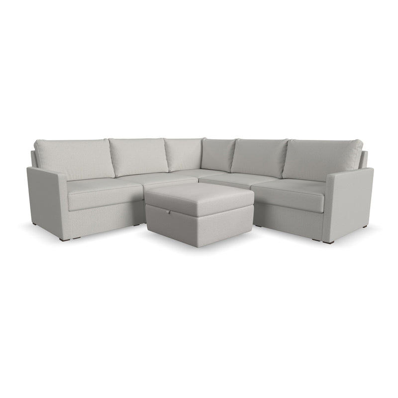 Flex 5-Seat Sectional with Narrow Arm and Storage Ottoman - 5000003371