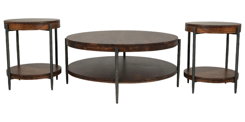 Parker House Bengal 41 Inch Round Cocktail Table with 2 End Tables