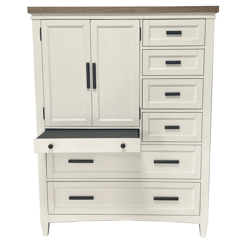 Parker House Americana Modern Bedroom 7 Drawer Door Chest with Workstation