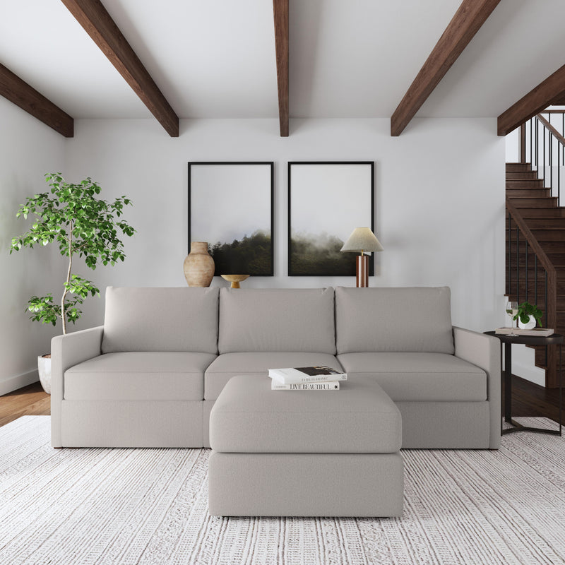 Flex Sofa with Narrow Arm and Ottoman