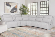 Parker Living Alpine - Airy Midnight 6 Piece Zero Gravity Power Reclining Sectional with Power Adjustable Headrests