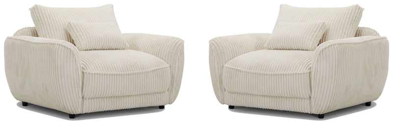 Parker Living Utopia - Mega Ivory Chair and A Half with Lumbar Pillow Two Pack