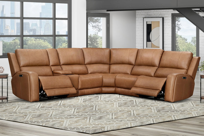 Parker Living Belmont 6 Piece Zero Gravity Power Reclining Sectional with Power Adjustable Headrests
