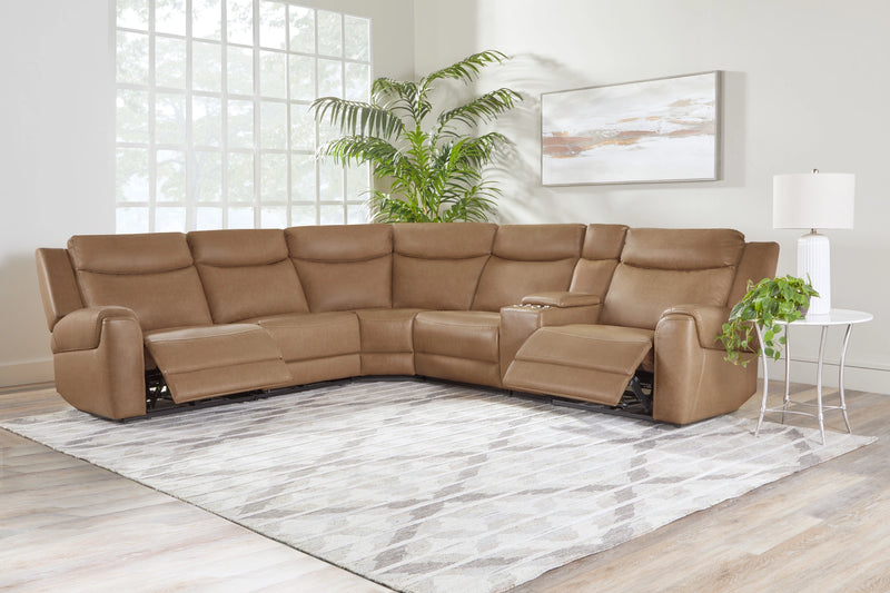 Parker Living Momentum 6 Piece Modular Power Reclining Sectional with Power Adjustable Headrests