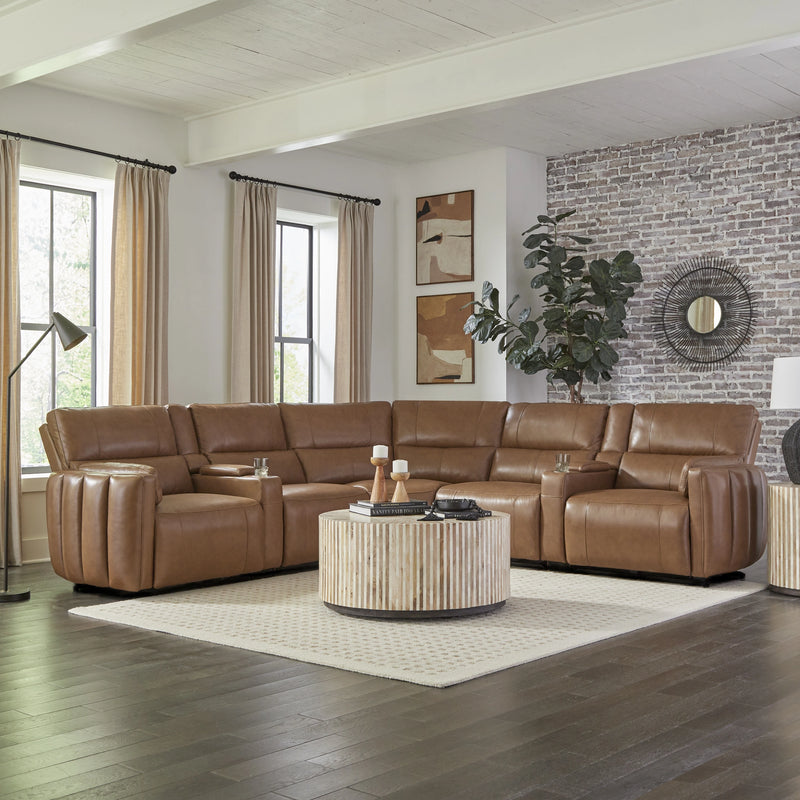 Parker Living Modesto 7 Piece Modular Power Reclining Sectional with Power Adjustable Headrests