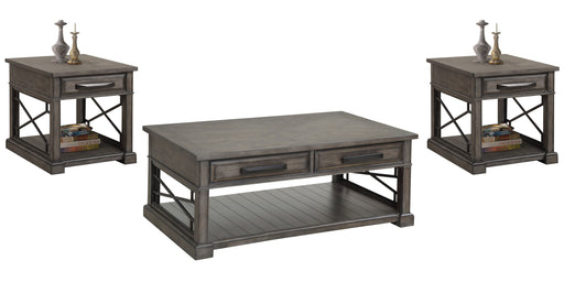Parker House Sundance - Smokey Grey Cocktail Table with 2 End Tables