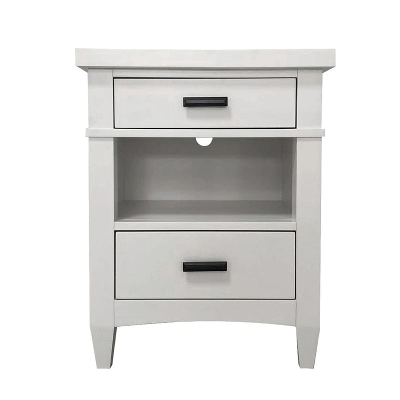 Parker House Americana Modern Bedroom Queen Shelter Bed 2 Nightstands and Dresser with Mirror