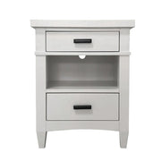 Parker House Americana Modern Bedroom Queen Shelter Bed 2 Nightstands Dresser with Mirror and Chest