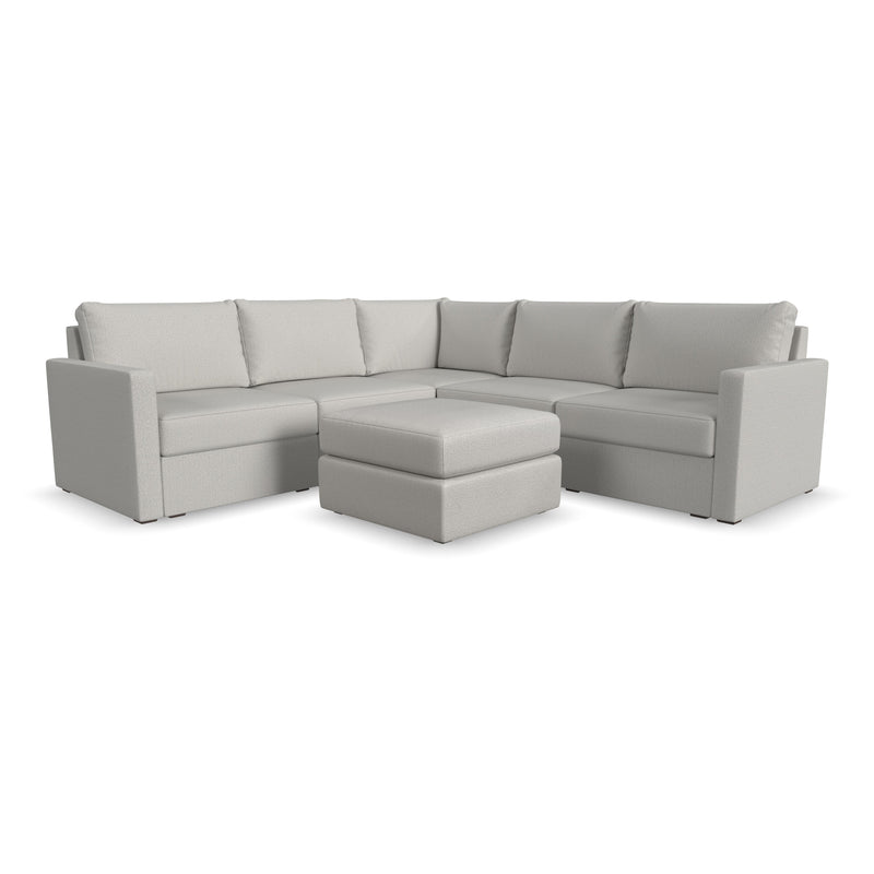 Flex 5-Seat Sectional with Standard Arm and Ottoman