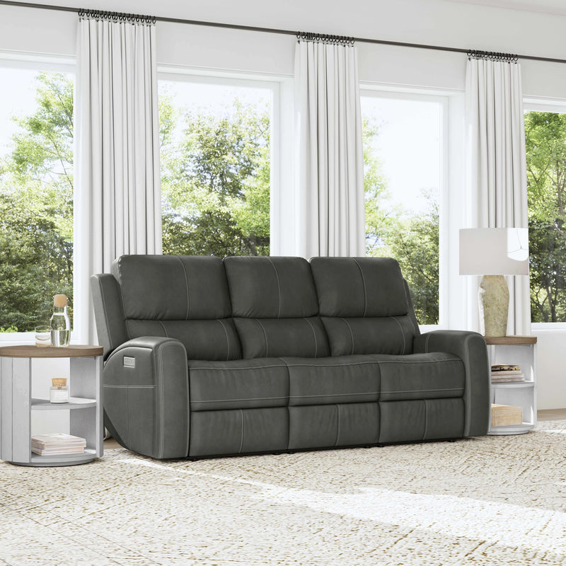 Linden Power Reclining Sofa with Power Headrests & Lumbar - 5000005548